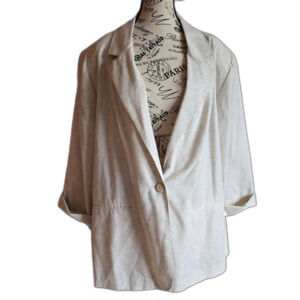 NWT SAG Harbor linen blend blazer.  Size 18 W